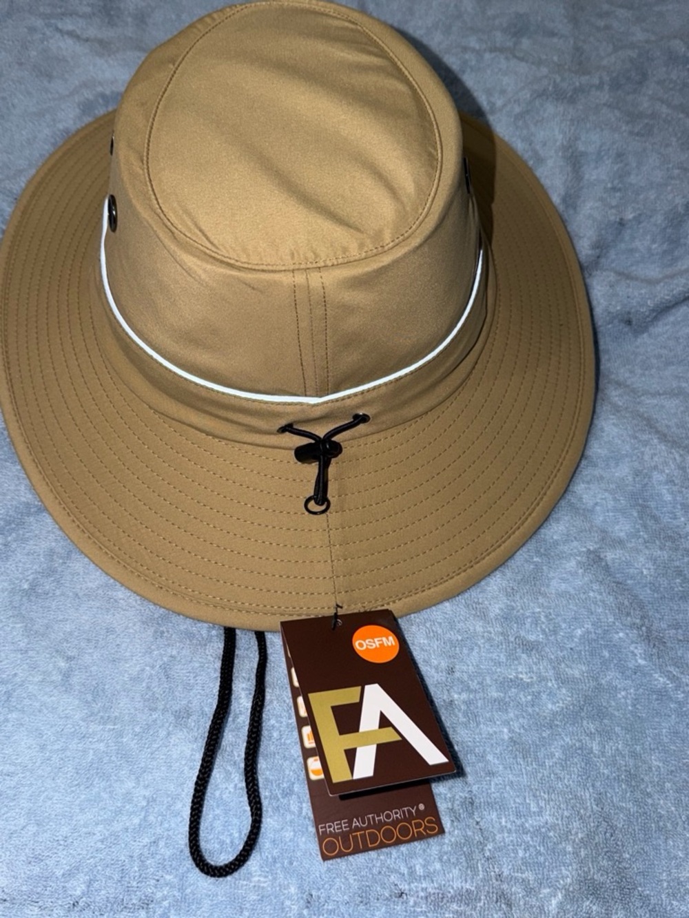 Free Authority Outdoors Men’s Tan Wide-Brim Boonie Hat